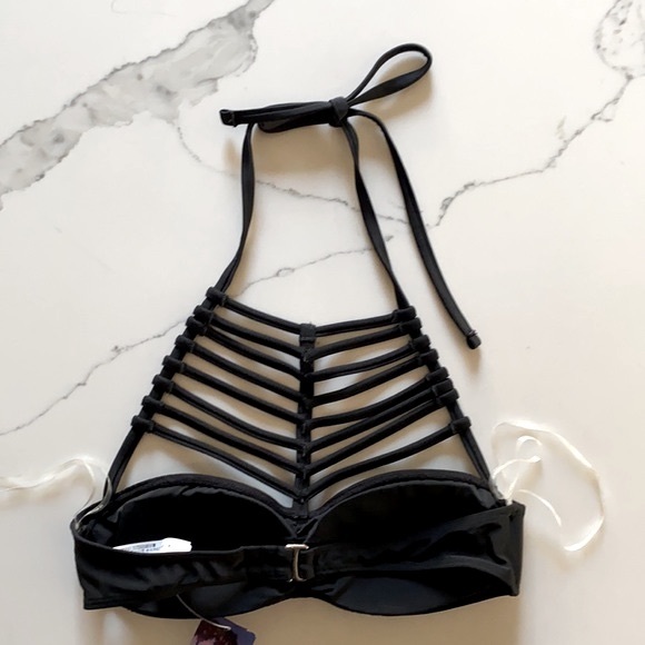 Forever 21 Black Caged High-Neck Bikini Top - Picture 6 of 7